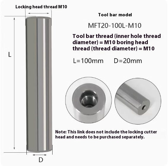 6034 MFT tungsten steel anti-vibration cutter shank lock tooth cutter shank high precision end milling cutter shank monolithic alloy interchangeable carbide head Shandong Denso Pricision Tools Co.,Ltd.